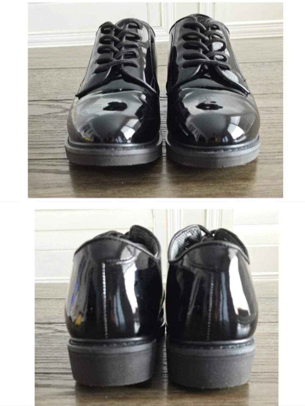 Rothco Black Patent Leather Hi Gloss Military Dress Uniform Shoes, Size 12W